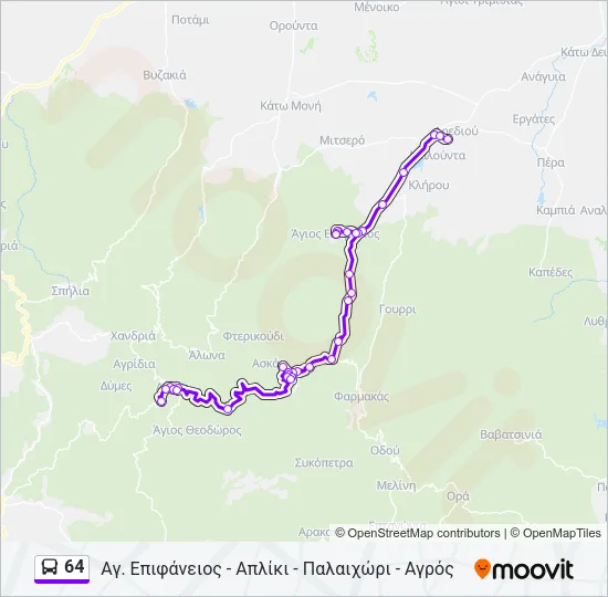 64 Bus Line Map