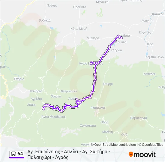 64 Bus Line Map