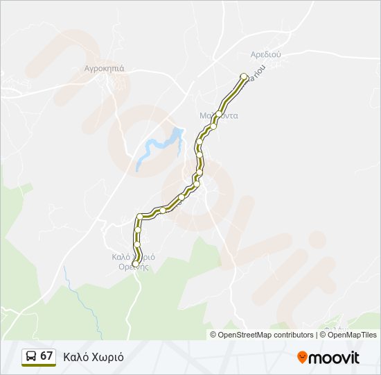 67 Bus Line Map