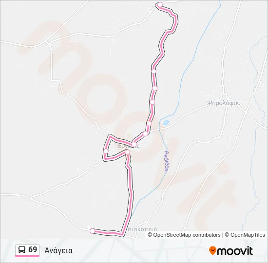 69 Bus Line Map