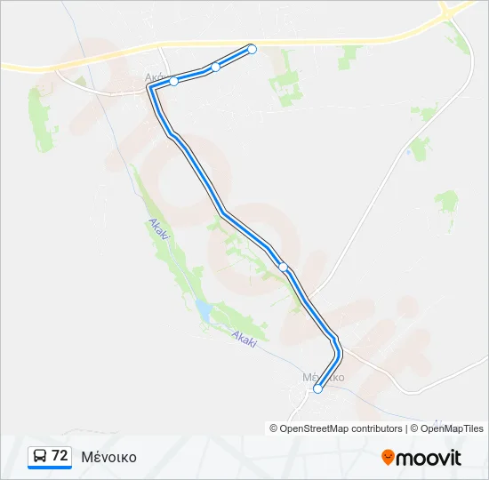 72 Bus Line Map