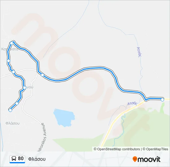 80 Bus Line Map