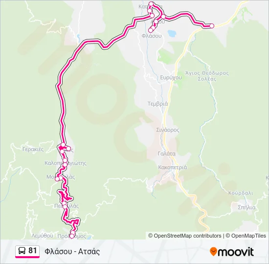 81 Bus Line Map