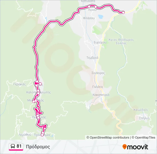 81 Bus Line Map