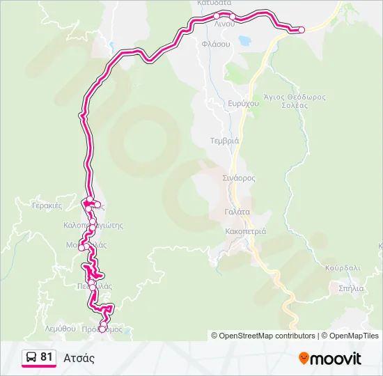 81 Bus Line Map