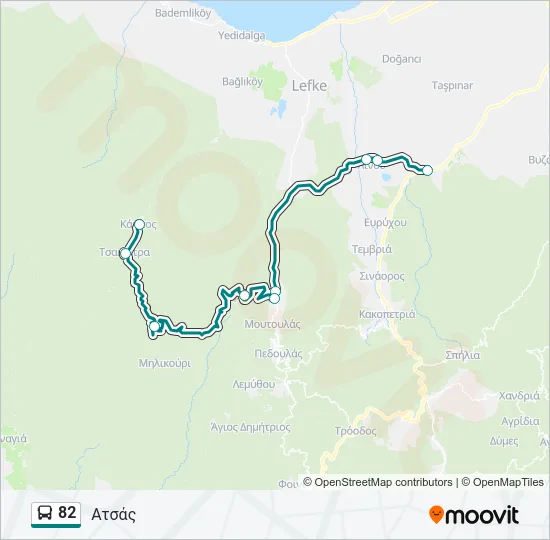 82 Bus Line Map
