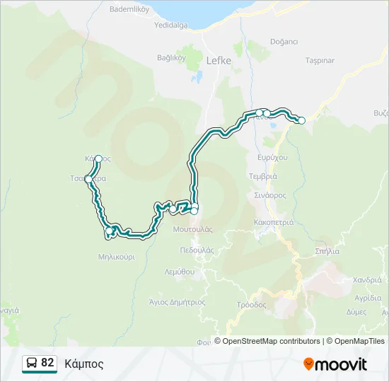 82 Bus Line Map