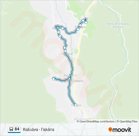 84 Bus Line Map
