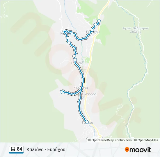 84 Bus Line Map