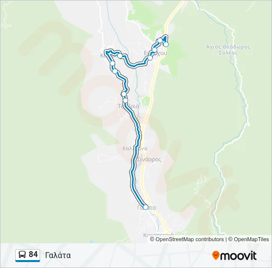 84 Bus Line Map