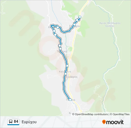 84 Bus Line Map