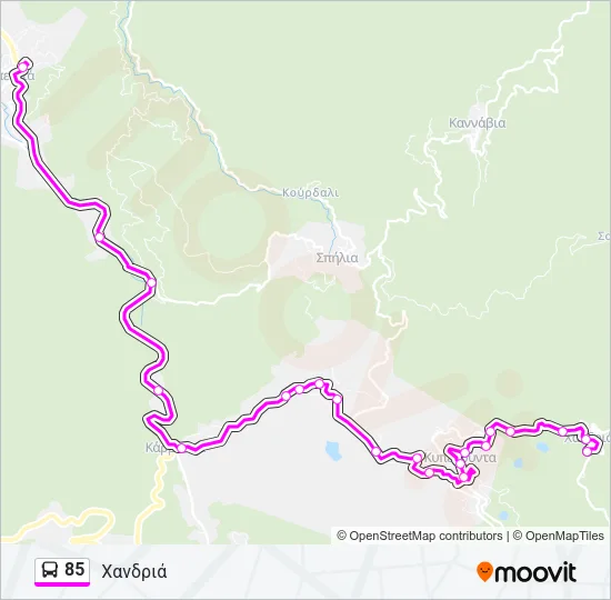 85 Bus Line Map