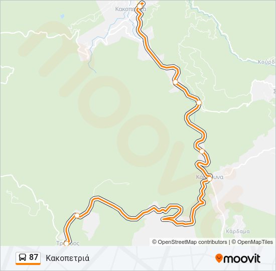 87 Bus Line Map