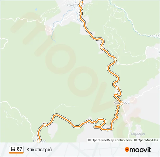 87 Bus Line Map
