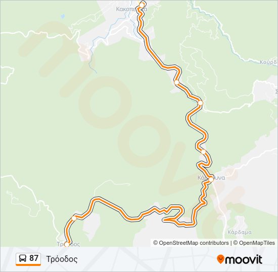 87 Bus Line Map
