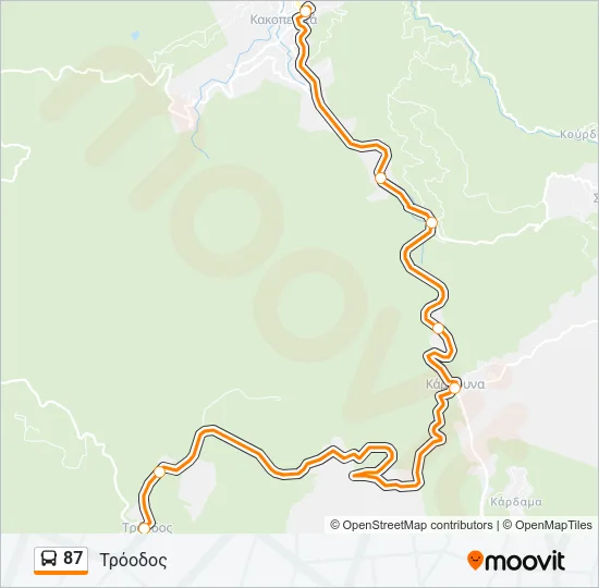 87 Bus Line Map