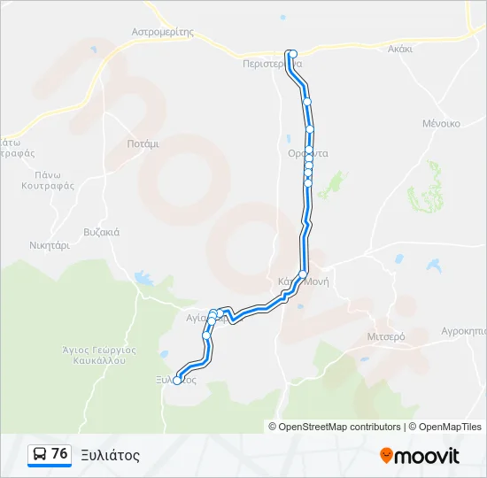 76 Bus Line Map