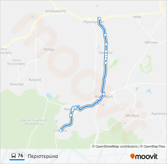 76 Bus Line Map