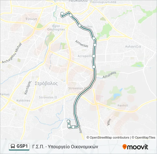 GSP1 Bus Line Map