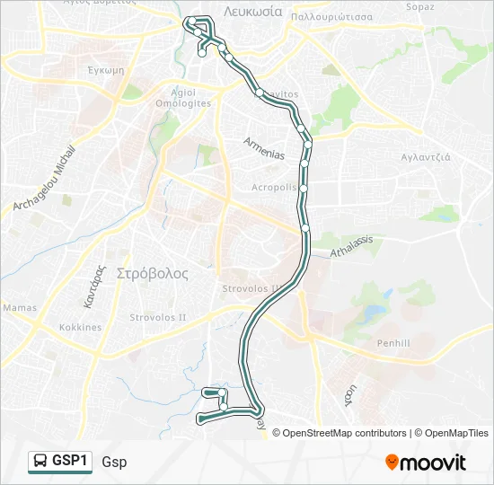 GSP1 Bus Line Map