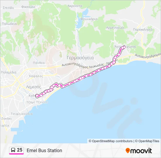 25 Route: Schedules, Stops & Maps - Emel Bus Station (Updated)