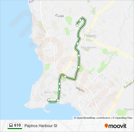Paphos Bus Routes Map.pdf 610 Route: Schedules, Stops & Maps - Paphos Harbour St (Updated)