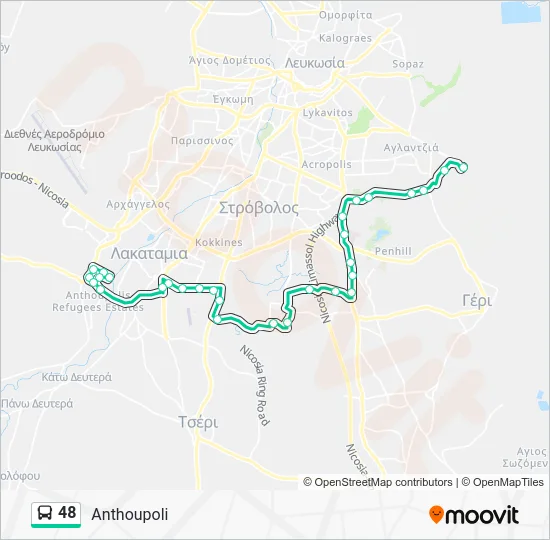 48 Bus Line Map