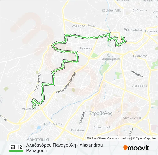 12 Bus Line Map