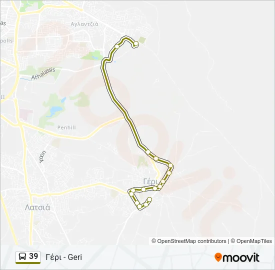 39 Bus Line Map