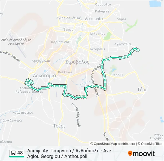 48 Bus Line Map