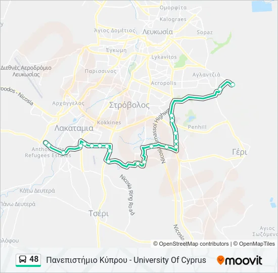48 Bus Line Map