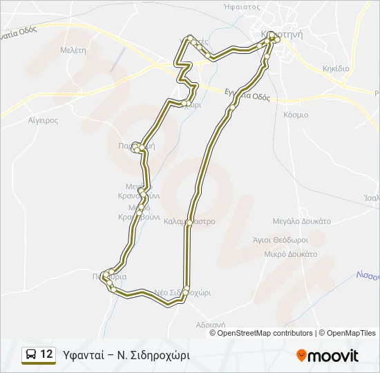 12 Bus Line Map