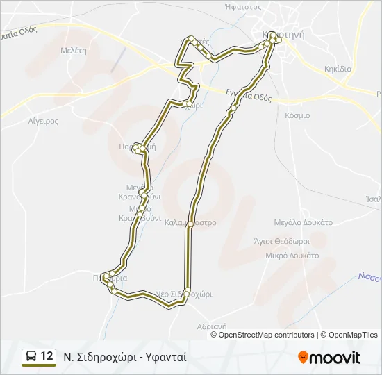 12 Bus Line Map