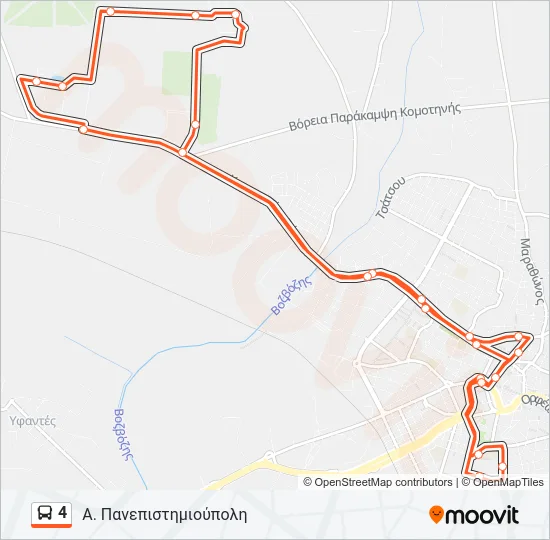 4 Bus Line Map