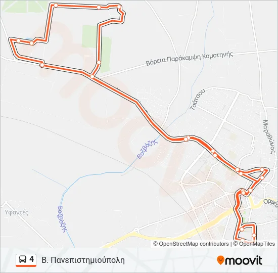 4 Bus Line Map
