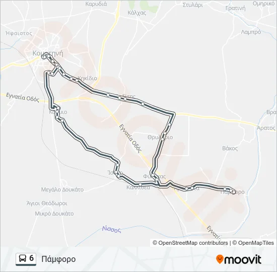6 Bus Line Map
