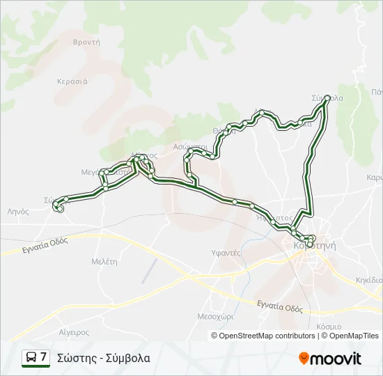 7 Bus Line Map
