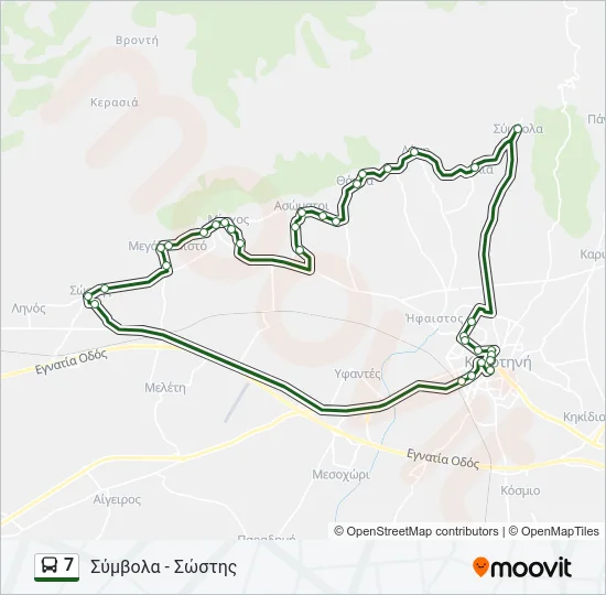 7 Bus Line Map
