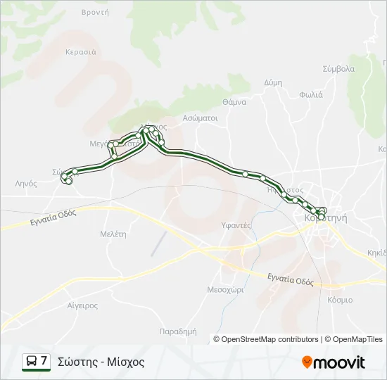 7 Bus Line Map