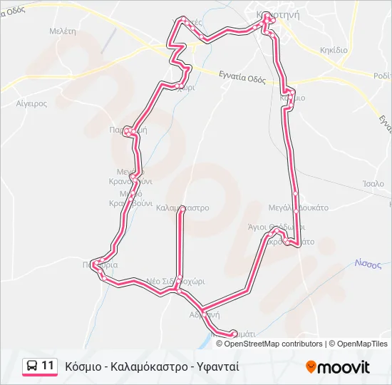11 Bus Line Map