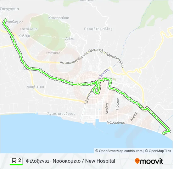 2 Bus Line Map
