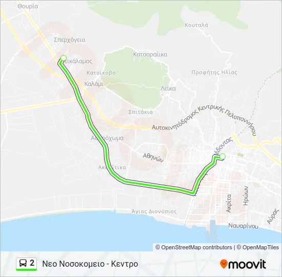 2 Bus Line Map