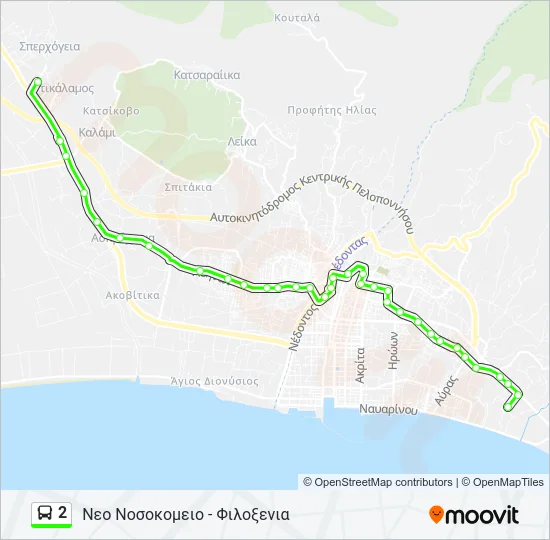 2 Bus Line Map