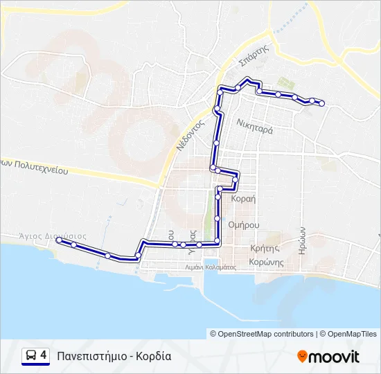 4 Bus Line Map