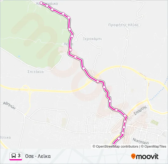 3 Bus Line Map