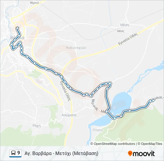9 Bus Line Map