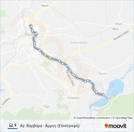 9 Bus Line Map