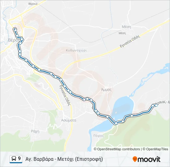 9 Bus Line Map