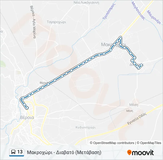 13 Bus Line Map