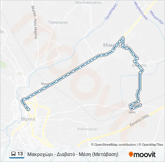 13 Bus Line Map